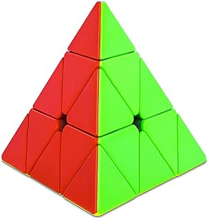 Coolzon Speed Cube Pyraminx Stickerless, Smooth Magic Cube Fidget Cube Triangle Speed Puzzle Cube 3D Puzzle Cube Brain Teasers Educational Toy For Kids Adults