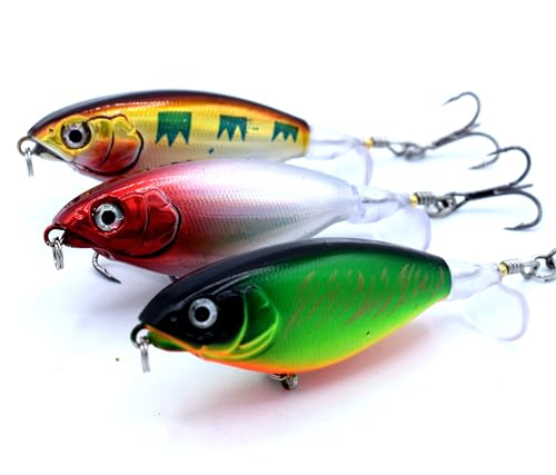 trifyd - trifyd ® Fishing - Leurre brochet de Surface, Le Pack de 3 ploppers de pêche