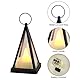 DAGORD 12 Stück Laternen Kerzen Klein 8x4,5cm LED Kerze Flammeneffekt Kunststoff Vintage Deko Garten Laternen Kerzen Laternen für Gartendeko Rasen Gehweg Balkon Hof - mit Batterie