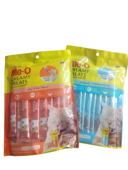 All For Pets Meo Creamy Cat Treats - 300 Grams (15 Gms X 20 Pcs In Each Pack) - Pack Of 2 (1 Crab/1 Chicken & Liver) For All Life Stages (B0CB6VM33R) Amazon Price History, Amazon Price Tracker