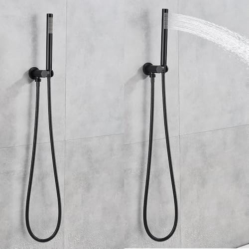 Ensemble de douche haut de gamme noir mat avec robinet mural - 2