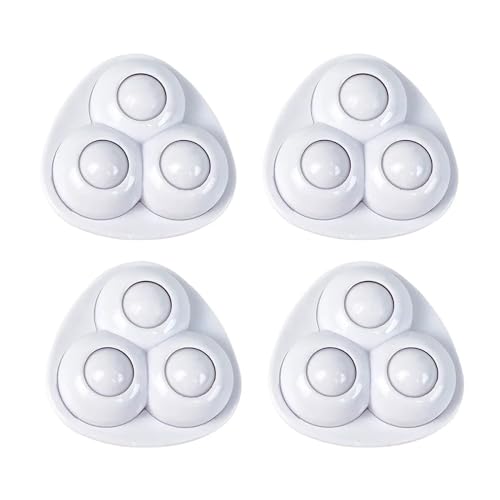 Ruedas giratorias autoadhesivas de 360° para cajas de almacenamiento, 4 piezas de 37x37mm en blanco 2