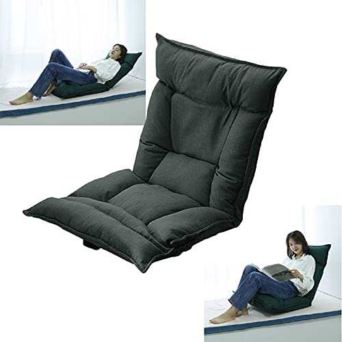 Siège Pliable Rembourré Chaise De Sol Réglable 5 Positions FLOGUOR - Rembourrée - Pliable - Pour Salon, Méditation, Jeux Vidéo
