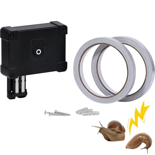 dobar Slug-Shock-Schneckenschutz zur Schneckenabwehr - Elektrischer Schneckenzaun für Hochbeete und Beetumrandung - Schutz vor Schnecken für den Garten - 10 m Schwarz