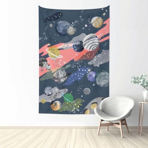 Tapisserie imprimée planète QGWDYYJQ pour créer un coin détente ado