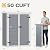 DWVO Outdoor Vertical Storage Shed with 2 Shelves, 49 Cu Ft Waterproof Resin Garden Shed with Floor & Lockable Door, Plastic Tall Tool Cabinet for Garbage Cans, Lawn Equipment, Garden Supplies (Gray)