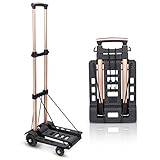 Gimify Folding Hand Truck Luggage Cart Dolly Hand Truck 90 lbs Capacity Utility Cart with 4 Wheels Compact Lightweight for Moving, Shopping, Travel, Auto, Home Office Use