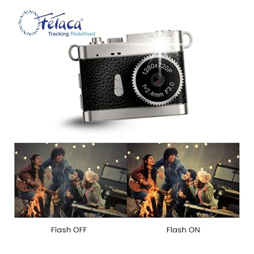Image of FETACA Mini Digital Camera with Filter Modes, 720p HD Video, Flashlight & Keychain | Portable Cute Vlogging Camera for Travel, Gifts & Fun (White)