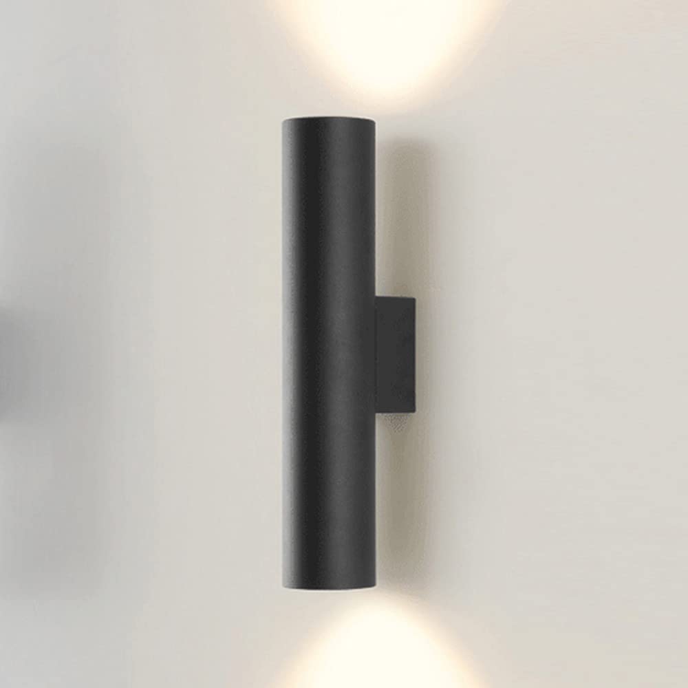 ZJHAHJY 7W*2 Cylindrical Wall Lights Indoor Simple Mounted Light Aluminum LED Luminaire Cylinder Study Room Bedroom Sconces Lighting