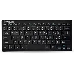(Refurbished) LAPCARE D-lite Plus Wireless Keyboard with 2.4 GHz & 10 M BT Range &78 Keys, 8 Million Key Life, Minimalist Design,Compatible Window98, ME, 2000, XP, Windows VISTA/7/8/10,Linux (D-Lite + BLK)