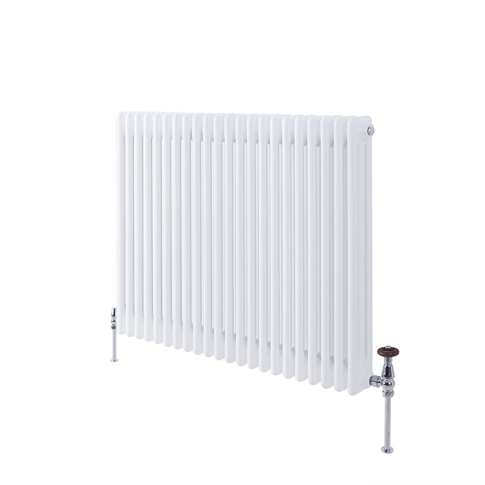 Milano White Windsor - Horizontal Traditional Column Radiator - 3 Column - 750Mm X 1010Mm
