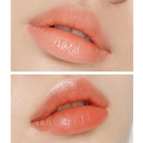 Image of TONYMOLY Petit Bunny Lip Gloss - Tinted Korean Lip Crayon, Juicy Orange | Vitamin E works into a smooth, lipstick-meets-gloss texture to soften and moisturize lips with every swipe