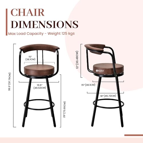 Image of GOYALSON Multipurpose Stool Chair for Home, Bar, Restaurant, Kitchen or Lawn Garden Rest Chair with Cushion seat