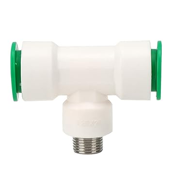 Tee Connector, Tee Fittings Sturdy and Durable PPR Plastic Pipe Connector for Hot and Cold Water Pipes and Pure Drinking Water Systems
