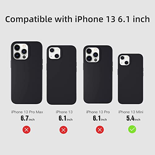 Image of LIRAMARK Liquid Silicone Soft Back Cover Case for Apple iPhone 13 Mini (5.4 Inch) (Pine Green)