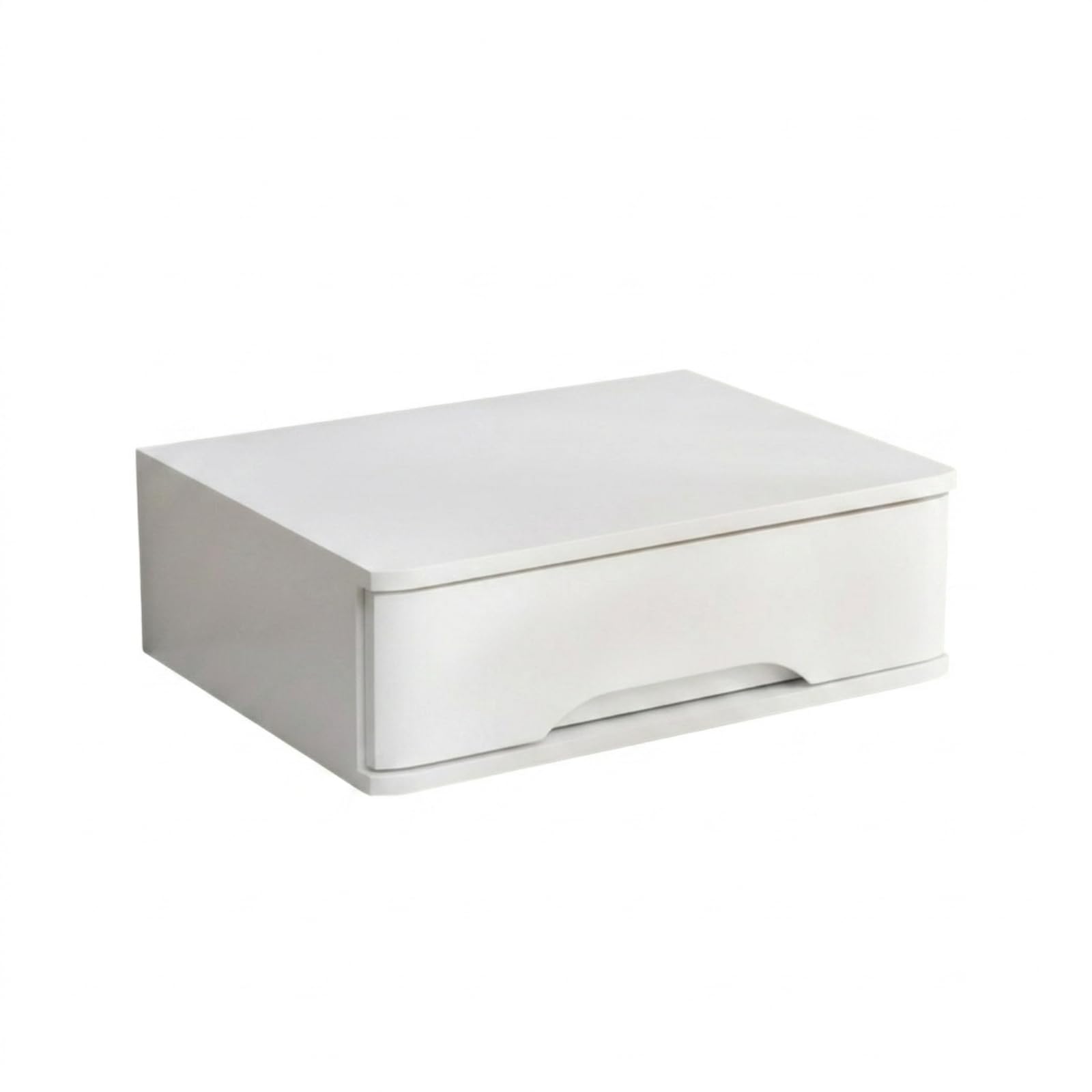 da Scrivania Cassettiera Organizer Contenitore Cassetti in Paulonia con Cassetti Sovrapposti Estraibili Adatto per Camera da Letto Scrivania Studio Spazio Piccolo, Bianco Puro, 40 28 12CM