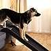 lionto Autorampe für Hunde bis 90 kg, solide Hunderampe für Kofferraum-Ladekanten, 100x38 cm, vielseitige und robuste Hundetreppe mit Rutschfester Oberfläche, gelenkschonende Tierrampe, schwarz