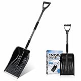 FAVOMOTO Schneeschaufel Tragbare Schneeschaufel mit D-Griff Schneeschaufel Notschaufel Abziehbar Auto Schmale Schneeschaufel Schneeschaufel Alu mit Stiel Schneeschaufel Auto Klappba Schneeschaufel