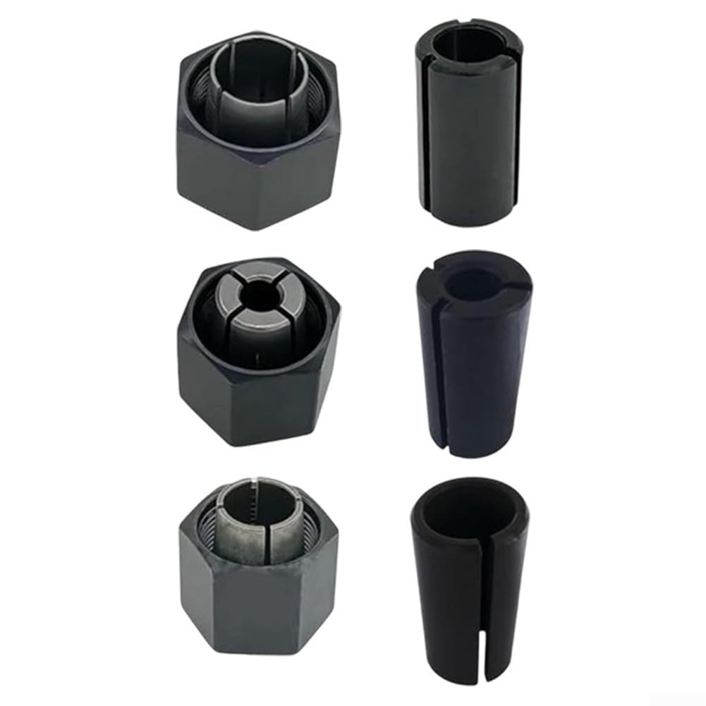 Set di mandrini e dadi per fresa con punte da 1/2", 1/4", 12 mm, 12,7 mm-6 mm, 1/2 "-3/8", 12,7 mm-8 mm, lavorazione di precisione per una vestibilità sicura, alta