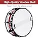 Lexington SD300M-WR Snare Drum Set Student Wood Shell 14 X 5.5 Inches with 10 Lugs, Includes Drum Key, Drumsticks and Strap, Irregular Graphs