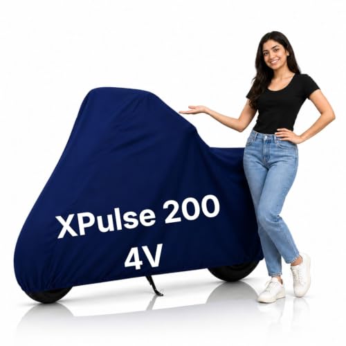 Image of Ultra-Protect Bike Body Cover for Herro XPulse 200 4V Cover| 100% Waterproof, Dustproof & Scratch Resistant | Heavy Duty Two Wheeler Covers with UV Protection, Heat Resistant | All Weather (Blue)