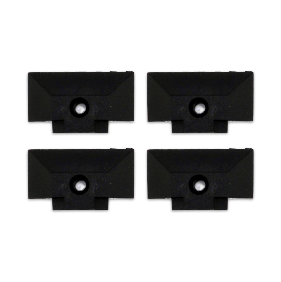 VanEssential L-Track Venture Track Plastic End Cap - Floor Angled - 4 Pack