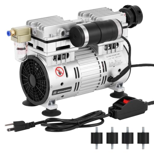 MXBAOHENG 750W Oil-Free Vacuum Pump, 7CFM, 110V Oil Less Vacuum Pump for Plastic, Printing, Packaging, Electronics, and Experimental Industries(7.06 CFM/≤ -92KPA)