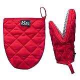 Oven Mitts Heat Resistant – (Red Color) Mini Oven Mitts, Silicone Gloves Heat Resistant, Kitchen Glo