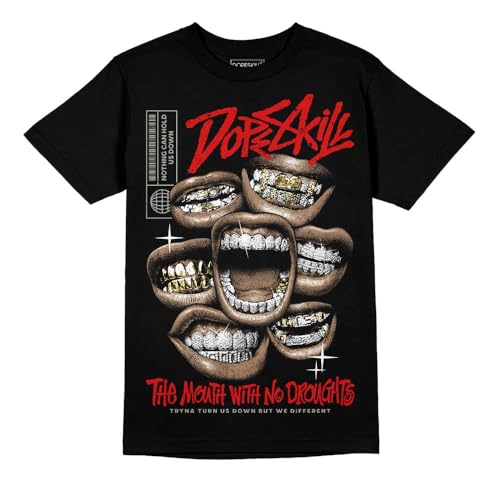 Image of DopeSkill Graphic Tee Streetwear Hip Hop Hypebeast Unisex T-Shirt Sneaker Colour Matching Shirts Rapper Mouth