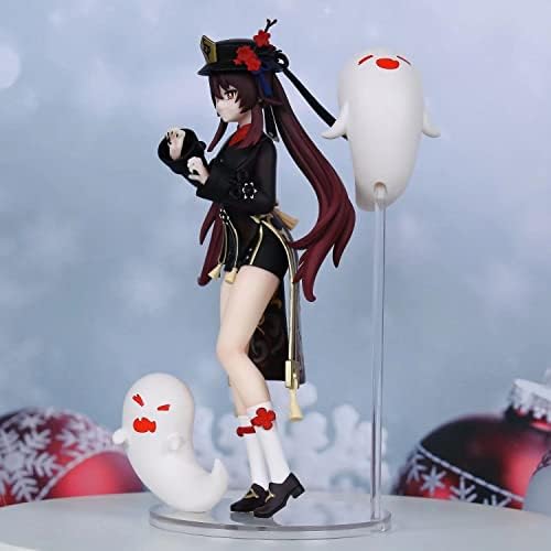 Ornaments,Genshin Impact Figure, Anime Cake Toppers, 19cm Genshin Impact Hu Tao Anime Figure PVC Figure Collection Model Decoration Car Office Desktop Ornaments for Boys and Girls
