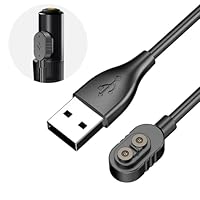 Ermorgen 1 Stück Ladekabel Kompatibel mit LEDLENSER P&H Models für P7R P6R P5R P18R H5R H7R H15R HF6R HF8R USB-A zu Magnetischem Ladegerät - Schwarz