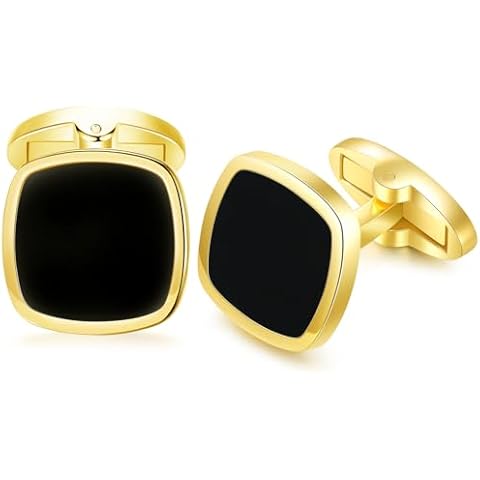 HONEY BEAR Black and Gold Cufflinks Cover