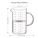 Luvan 34OZ/1000ML Glass Measuring Cup, 4 Cup Glass Measuring Cups With 3 Scales (Ml/Oz/Cup), High Borosilicate Measuring Cup With Handle and V-Shaped Spout, Dishwasher/Freezer/Microwave Safe
