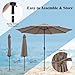 Giantex 10ft Outdoor Patio Umbrella, Market Table umbrella w/Tilt Adjustment and Crank, 180G Polyester, Garden Canopy for Deck Backyard Pool Indoor Outdoor