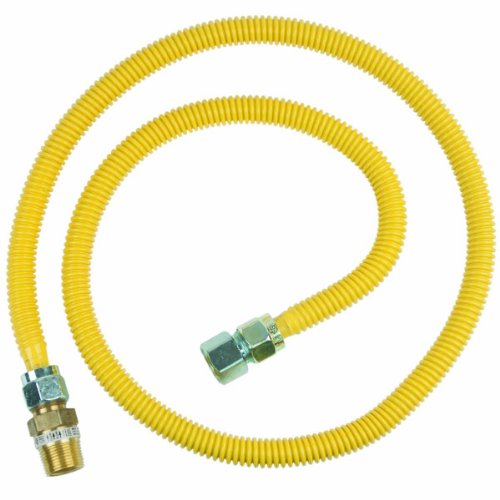 BrassCraft CSSC12E-60 P 5/8-Inch Outer Diameter Safety Plus Gas Appliance Connector with Excess Flow Valve