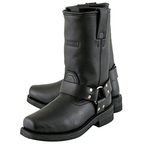 Xelement 2442 Women's Black 'Classic' Full Grain Leather Harness Motorcycle Rider Boots - 8 - Thumbnail 6