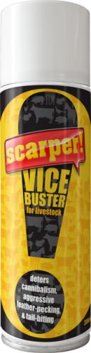 SCARPER VICE BUSTER ANTI FEATHER PECKING TAIL BITING Spray 300ml pig Poultry
