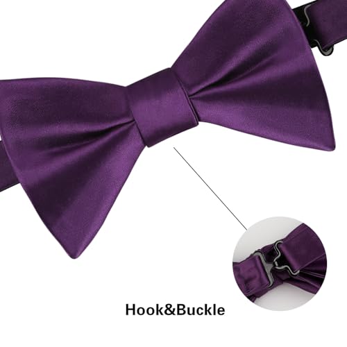 Image of Alizeal Mens 4pcs Formal Solid Bow Tie Set