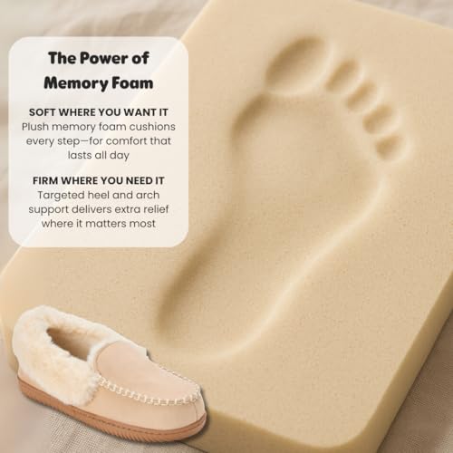 Dearfoams Women's Gifts Fuzzy Memory Foam Outdoor Ryland Moccasin with Cuff Slippers3