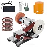 Mini Lixadeira De Cinta, Lixadeira EléTrica De PrecisãO 3 Em 1 Para AfiaçãO De Facas, Marcenaria, Artesanato, Polimento De Metais, RetificaçãO, Pode Fazer Joias, âMbar, Pedra