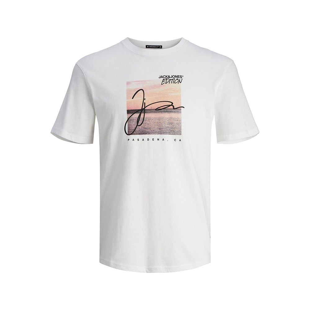 JACK & JONES Joraruba Photo Tee SS Crew, Bright White, XS