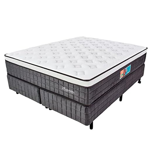 Cama Box com Colchão Queen Molas Ensacadas Espuma D33 e Pillow de Visco Power Sleep 158x198cm - BF Colchões