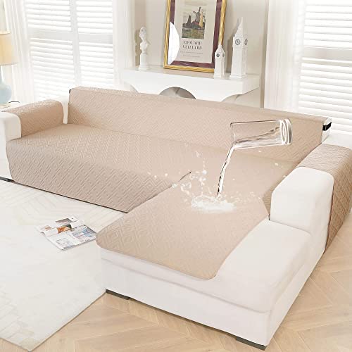 Jiabolang Couch Slipcover Waterproof L Shape Sofa Cover Sectional Couch Chaise Lounge Cover Water Resistant Reversible Sofa Cover Furniture Protector Cover For Dogs Pets Kids Home Décor #TOP18