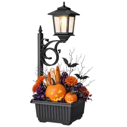 PASAMIC Solar Lamp Post with Planter, 2 in...