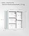 SONGMICS HOME Spiegelschrank, Badezimmerschrank, superschnelle werkzeuglose Montage, Toolless-Technologie, Badspiegel, verstellbare Ablagen, modern, 15 x 60 x 55 cm, schneeweiß BBC114WE01