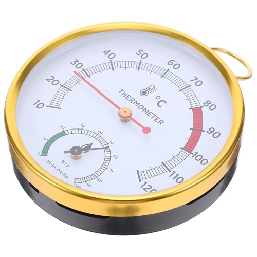 DECHOUS Sauna Thermometer Hygrometer Monitor High Temperature Resistant Sauna Room Temperature and Humidity Gauge with Hanging Hook for Steam Room Measurement
