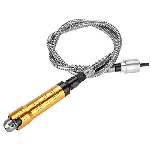 Aluminum Alloy Flexible Flex Shaft Fit Electric Drill Rotary Grinder Tool with Chuck Handle for Polishing Engraving Drilling 6mm with 0.5-6.5mm Chuck Handle