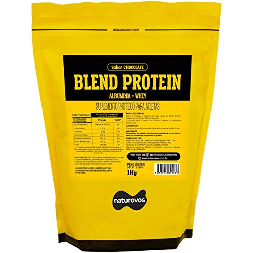 Blend Protein Albumina e Whey - 1000G Chocolate - Naturovos, Naturovos