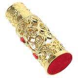 JHKNNK Botella de Perfume de Vidrio Rellenable de 3 Ml Piedras Preciosas de Dubái, Atomizador Portátil Dorado para Aceites Esenciales, Frasco de Fragancia para Viaje y Uso Cosmético
