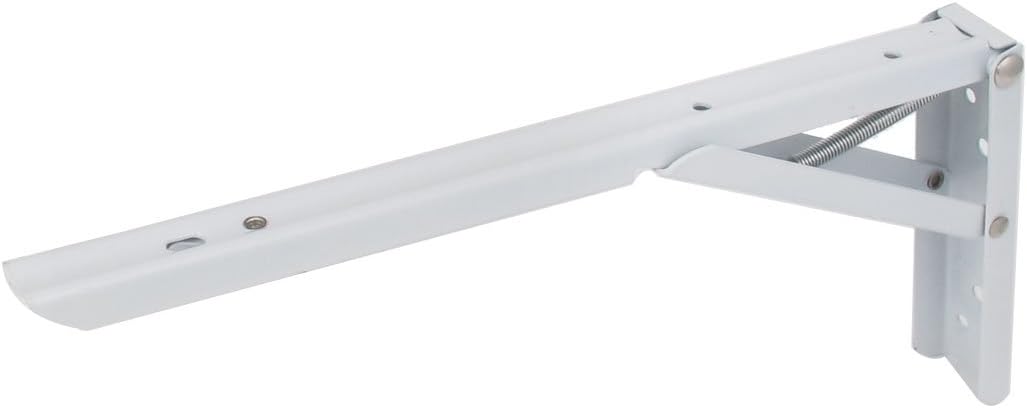 uxcell 12-inchx5 Inch L Shaped Metal Right Angle Folding Table Shelf Bracket